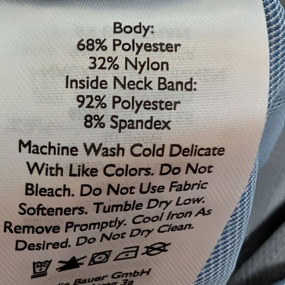 Eddie Bauer quarter Zip Pullover Casual Golf Jacket Windbreaker checked blue XS - Picture 6 of 10